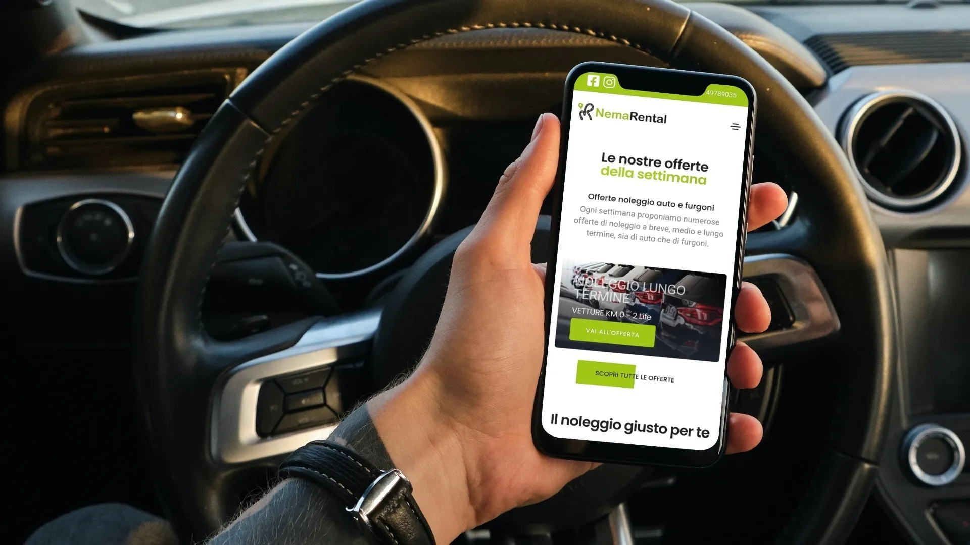 Sviluppo sito web: noleggio auto e furgoni a Melzo